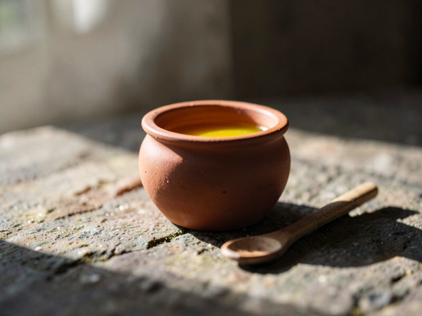 Golden Ghee in Clay