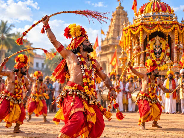 Potraj Devotees Beat Themselves With a Whip
