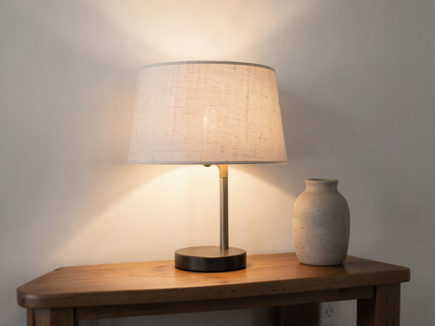 Warmly Lit Console Table