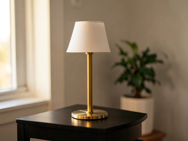 Golden Hour Brass Lamp
