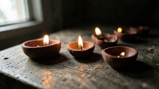 Diwali Diyas Glow Warmly