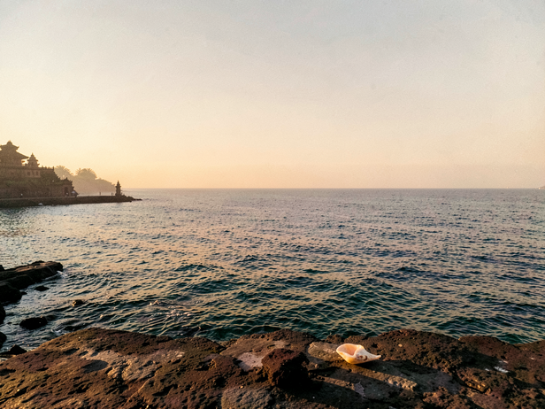 Coastal Temple at Golden Hour