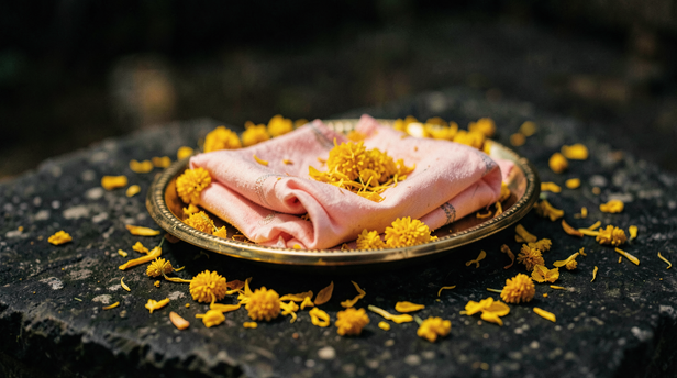 Golden Puja Thali Glow
