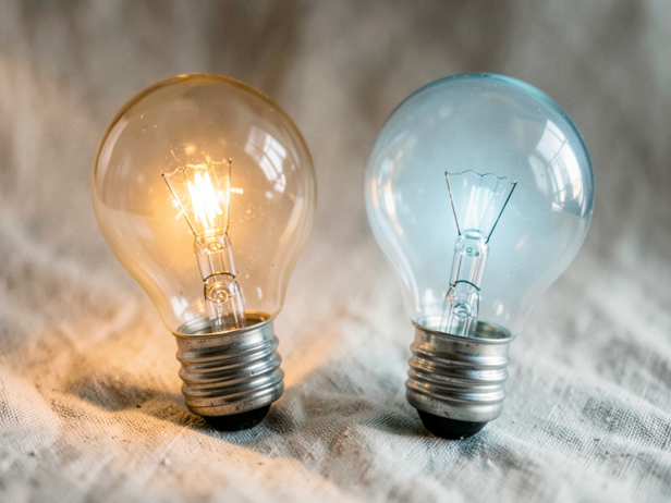 Contrasting Lightbulb Glow