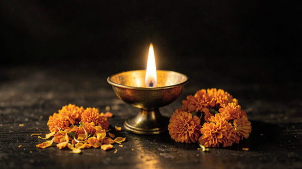 Brass Lamp's Golden Glow