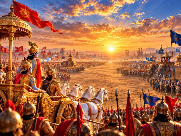Divine Charioteer Over the Battlefield