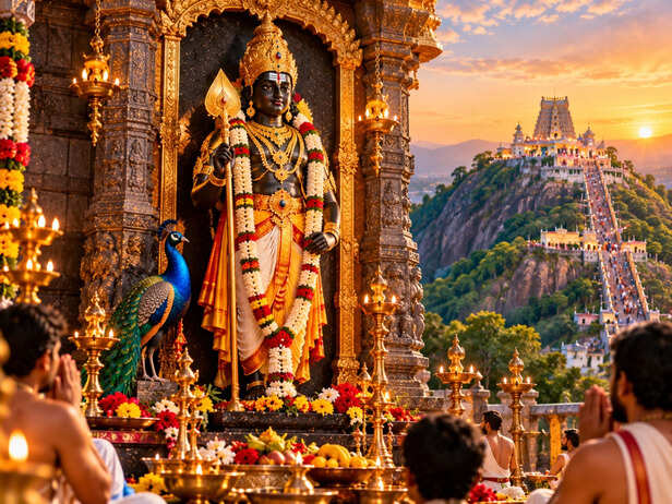 Murugan Shrine at Sunset