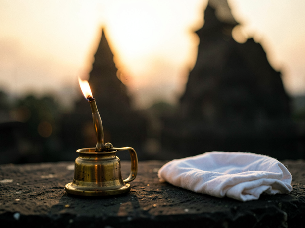Ancient Lamp's Gentle Glow