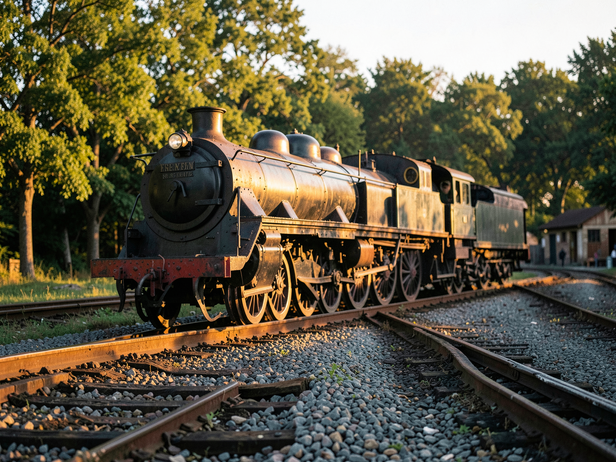 Golden Light on Steam Engine