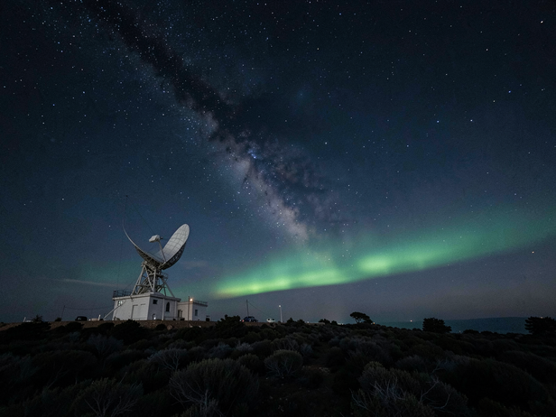 Observatory Under Aurora