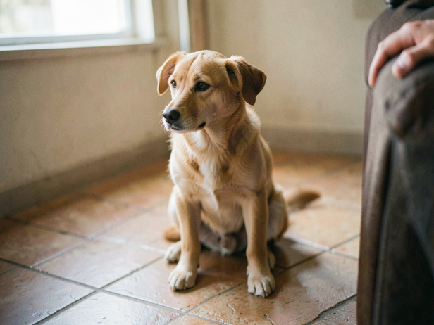 Calm Dog in Afternoon Light