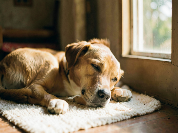 Golden Hour Dog Nap