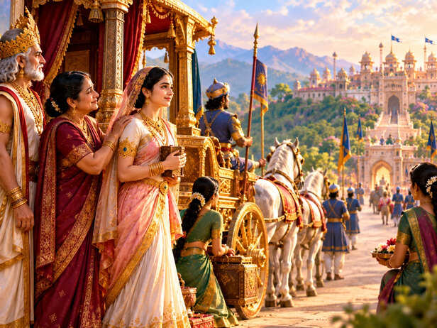 Princess Pritha's Journey to Kuntibhoja's Palace