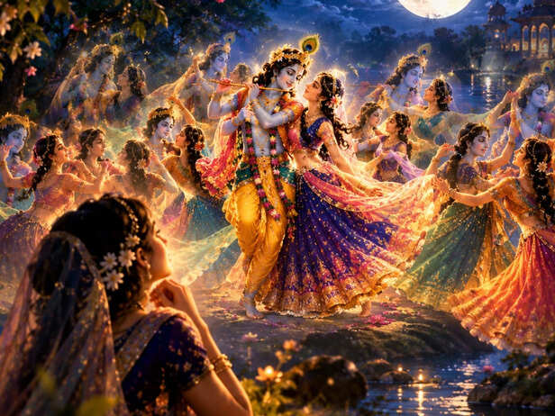 Radha Krishna divine dance