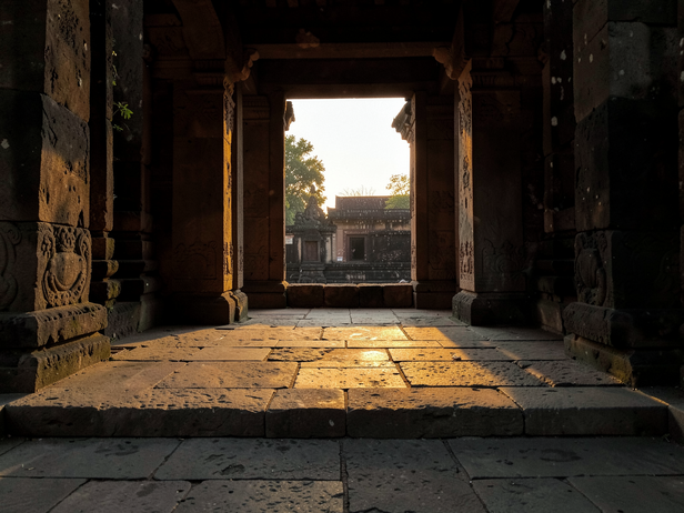 Temple Threshold at Dawn