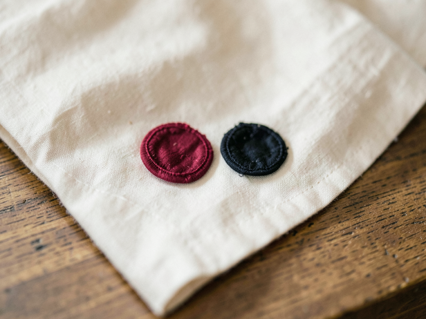 Red and Black Bindi Detail