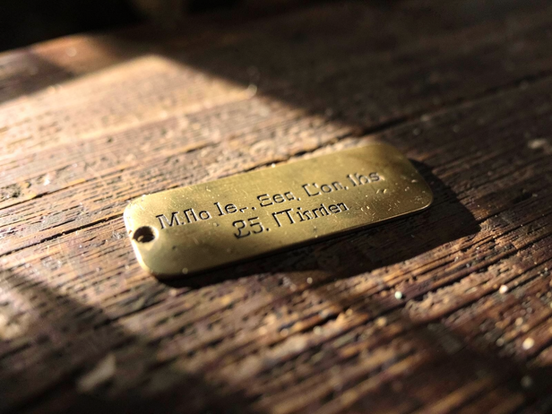 Unreadable Brass Nameplate