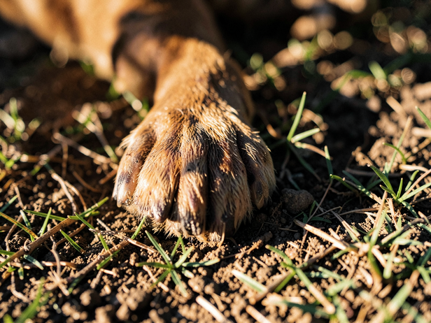 Paw on Earth's Embrace