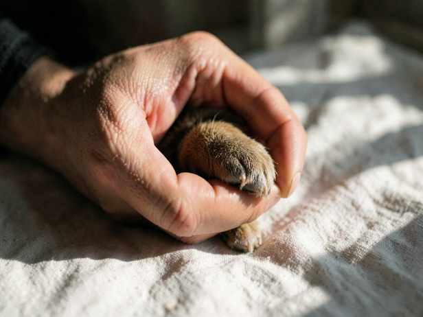 Gentle Puppy Paw Touch