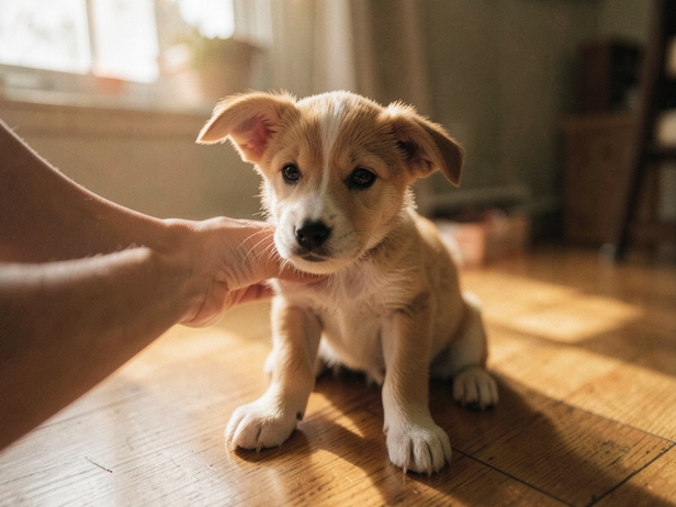 Gentle Puppy Ear Touch