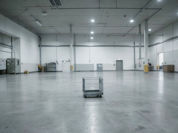 Empty Cargo Crate Awaits