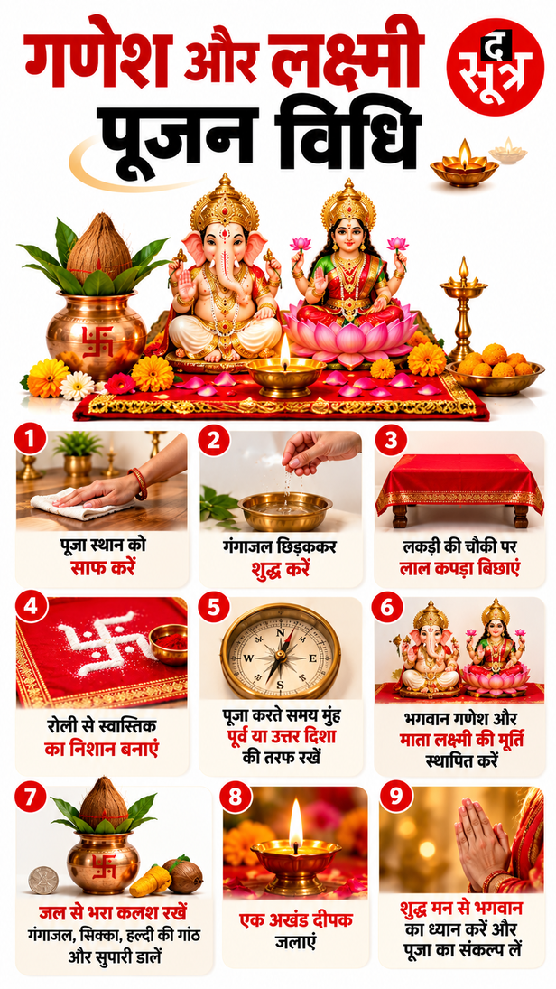 गणेश लक्ष्मी पूजन विधि