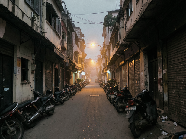 Golden Hour Urban Lane