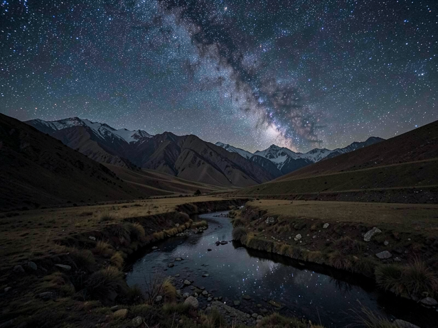 Himalayan Plateau Night Sky