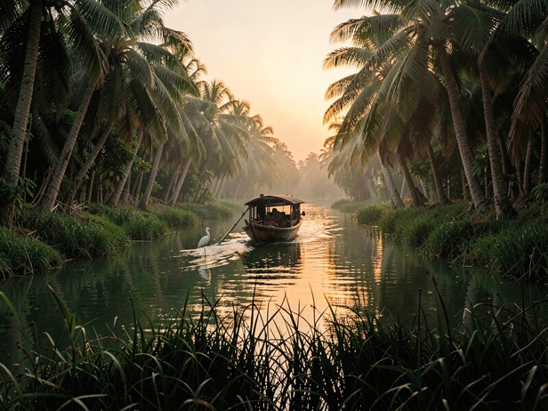 Golden Hour Kerala Backwaters