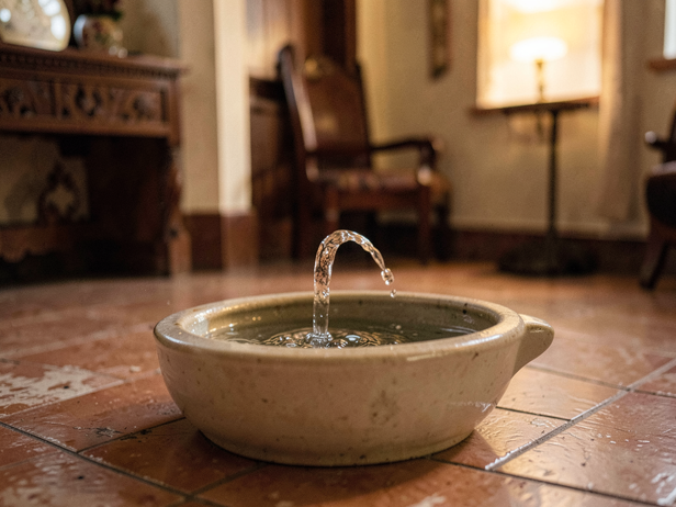 Ceramic Fountain's Gentle Flow