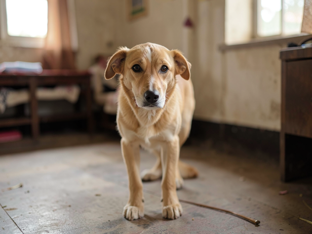 Curious Dog in Soft Light
