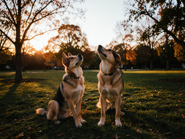 Dogs Howling at Dusk
