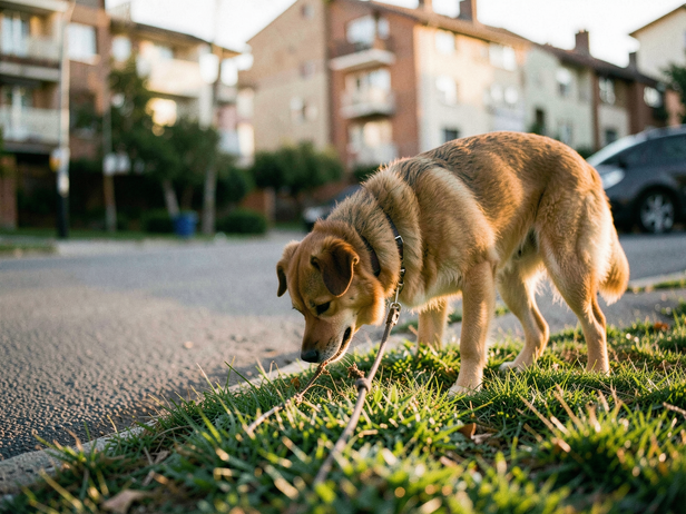 Dog's Golden Hour Sniff