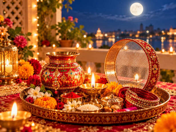 A Peaceful Karwa Chauth Puja