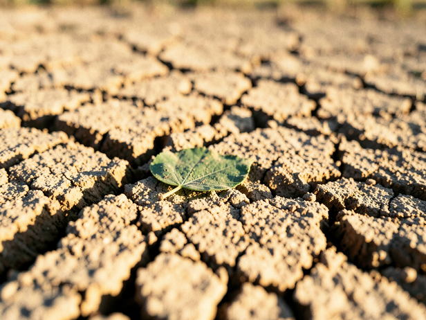 Resilient Leaf on Cracked Earth