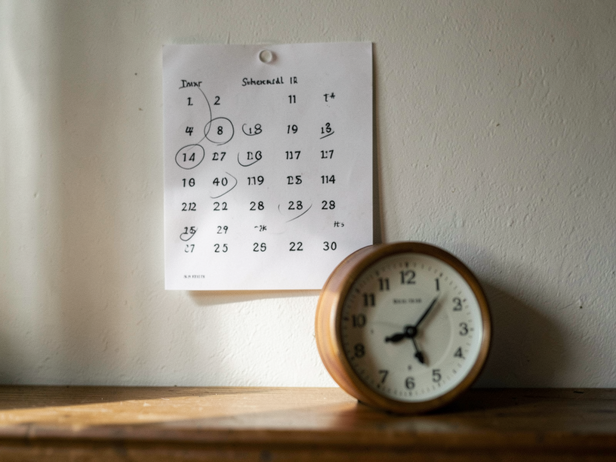 Morning Light on Calendar
