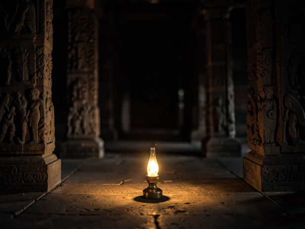 Temple Corridor's Golden Glow