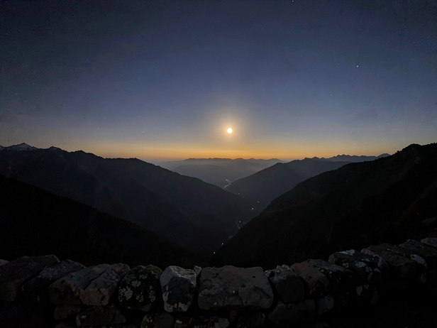 Himalayan Moonrise Over Valley