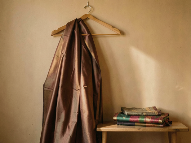 Silk Saree Morning Light