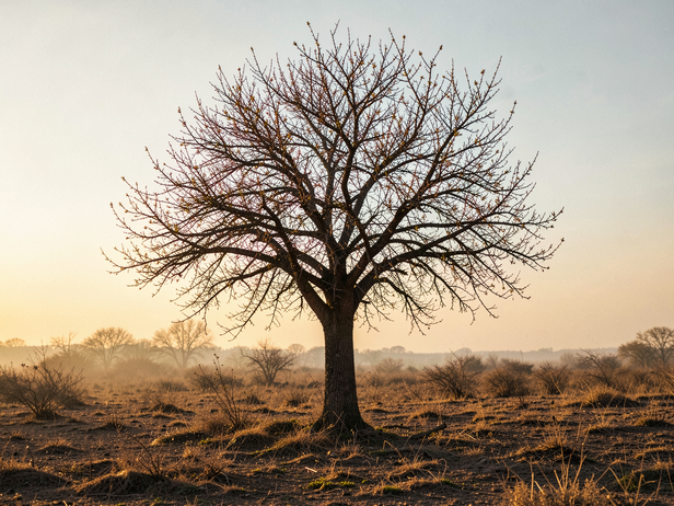 Dawn's Solitary Tree Awakens