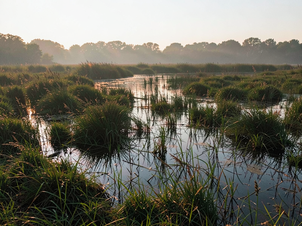 Golden Hour Flooded Grassland