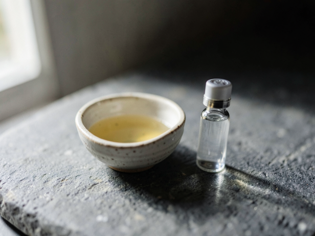 Golden Liquid &amp; Vial