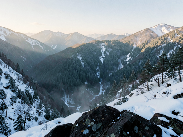 Japanese Mountain Dawn Landscape