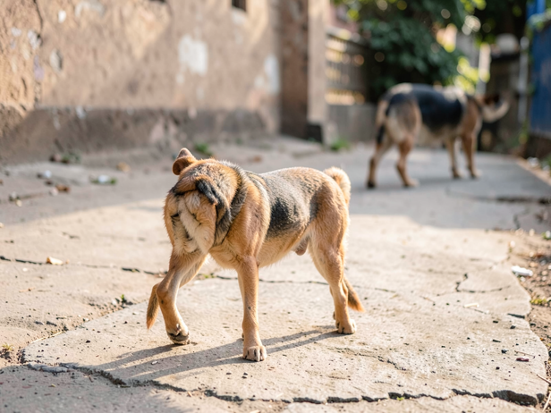 Indian Street Dog's Calm Stance