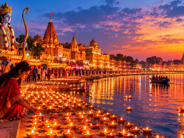 Diwali Diyas Along the Sacred Ghat