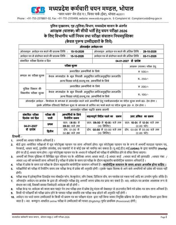 विभागीय भर्ती नियम