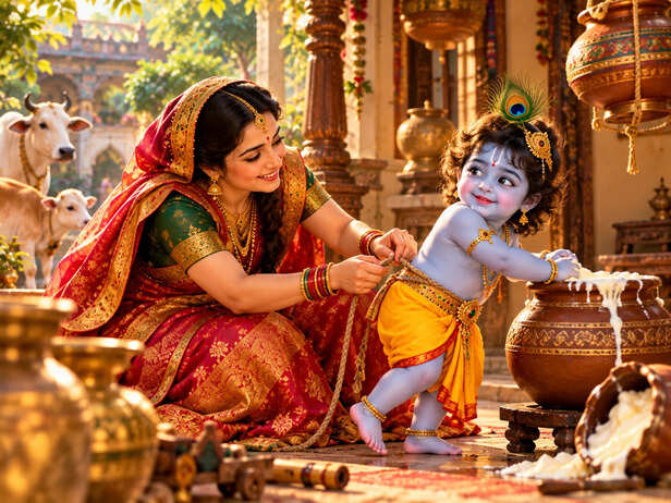 Yashoda Tries to Tie Little Krishna