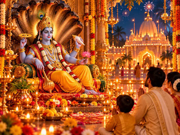 We Worship Lord Vishnu on Diwali