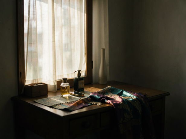 Dawn's Quiet Dressing Table