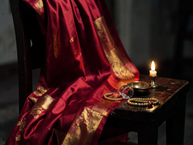 Crimson Silk, Golden Glow